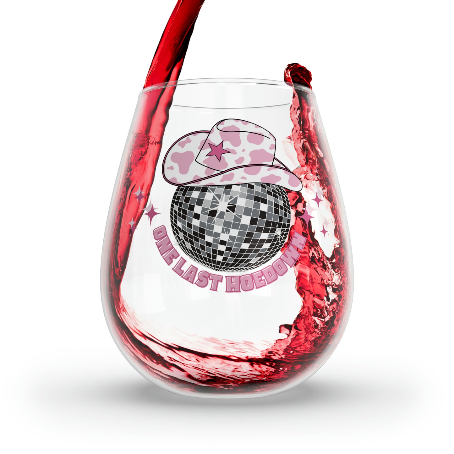 Bachelorette Wine Glass, Bachelorette Gift, Bridesmaid Gift, One Last Hoedown