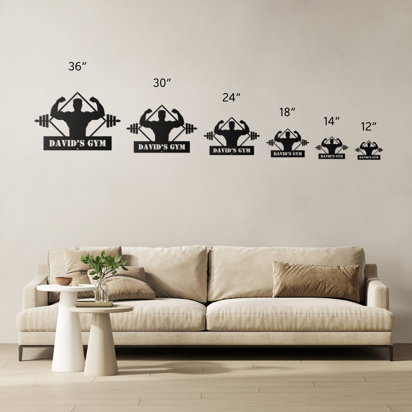 METAL WALL ART - Personalized Gym Sign Plaque