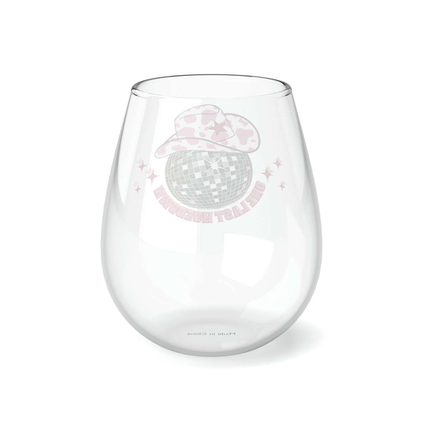 Bachelorette Wine Glass, Bachelorette Gift, Bridesmaid Gift, One Last Hoedown