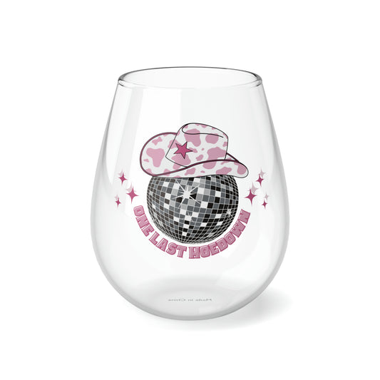 Bachelorette Wine Glass, Bachelorette Gift, Bridesmaid Gift, One Last Hoedown