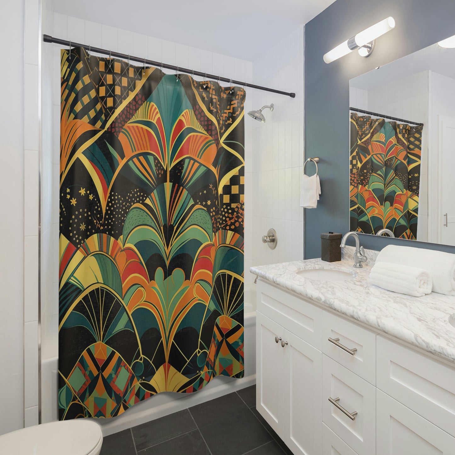 ART DECO Shower Curtain - Home Decor, Bathroom Decor
