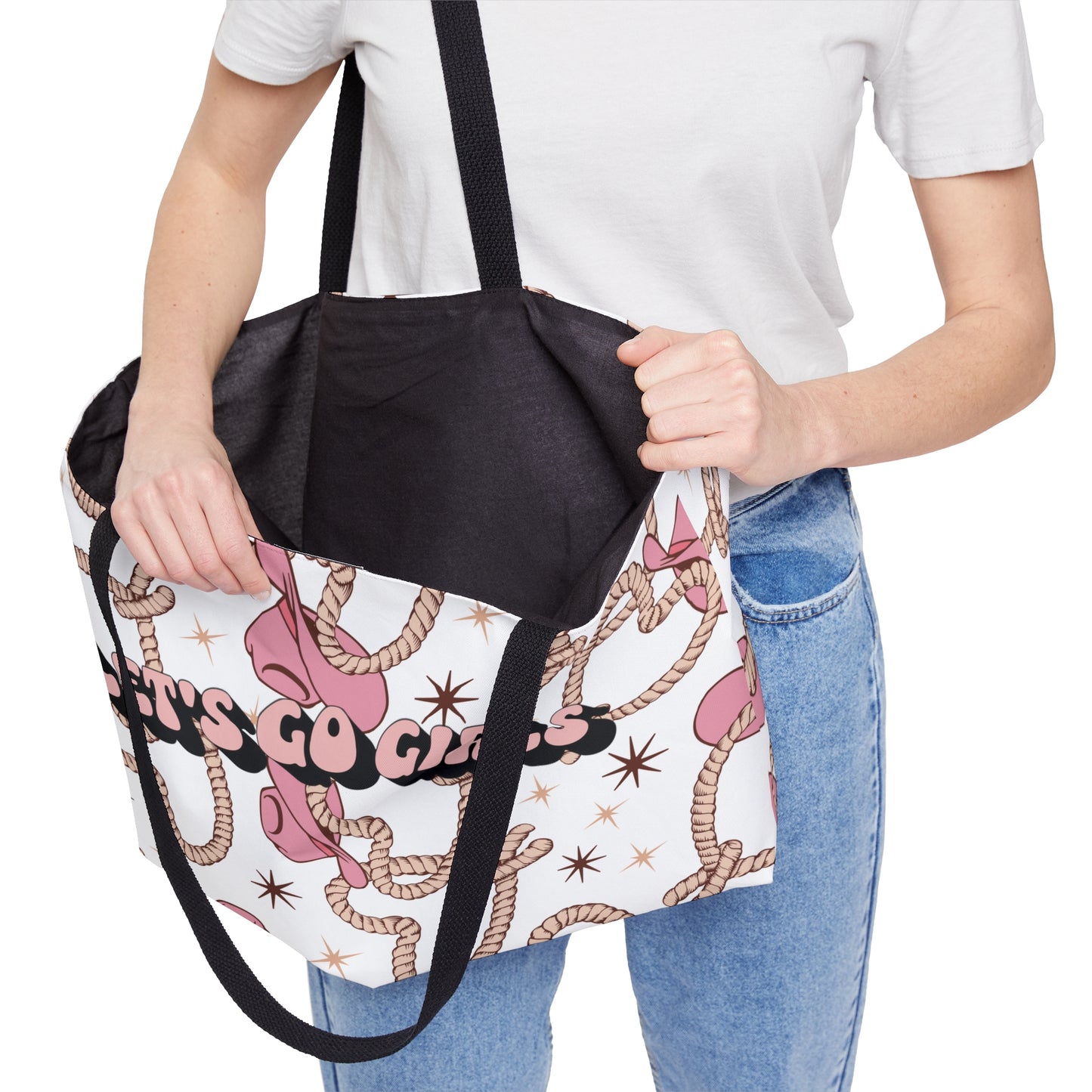 BACHELORETTE PARTY, Bachelorette, Girl's Weekend, Cowgirl Disco Weekender Tote Bag